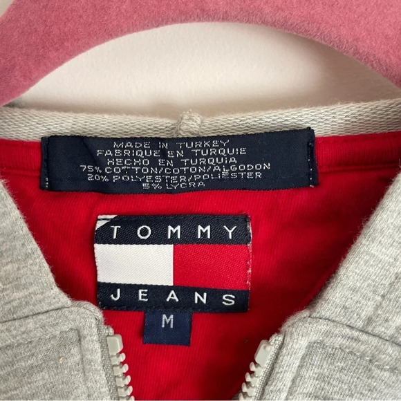 Vintage Y2K Tommy  girl heather grey full zip hoodie - Picture 4 of 6